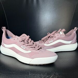 Vans Men's Pink and White Athletic Shoes